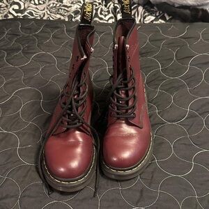 Dr. Martens Women's Burgundy Ankle Boots